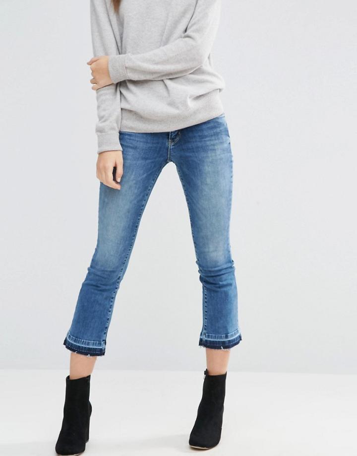 Only Nadia Cropped Flare Jean - Blue