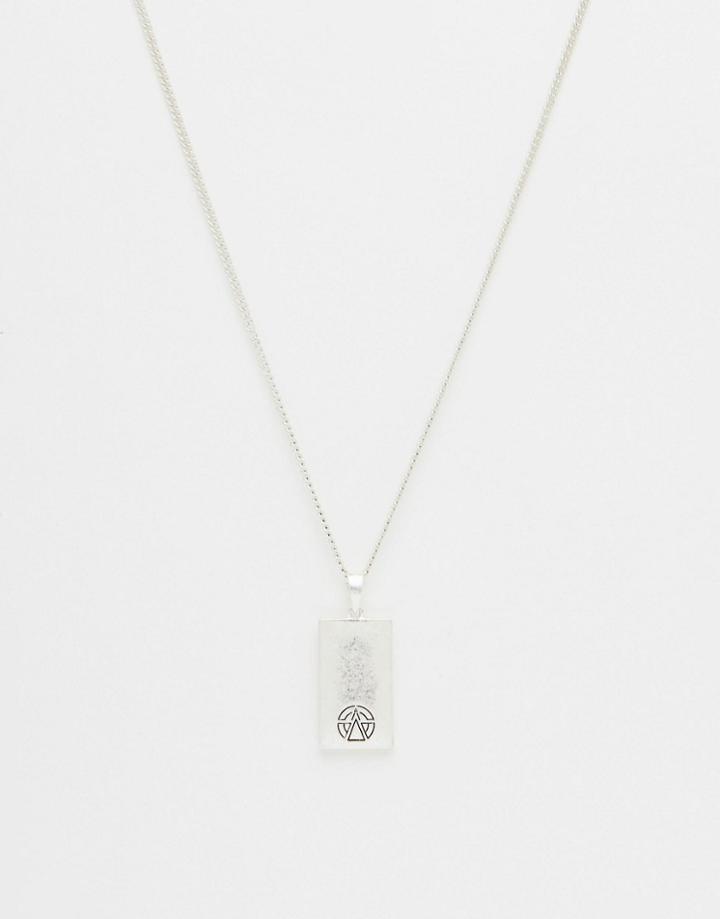 Chained & Able Logo Dogtag Necklace In Silver - Silver