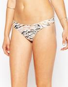 Blue Life Reversible Bikini Bottoms - Zebra