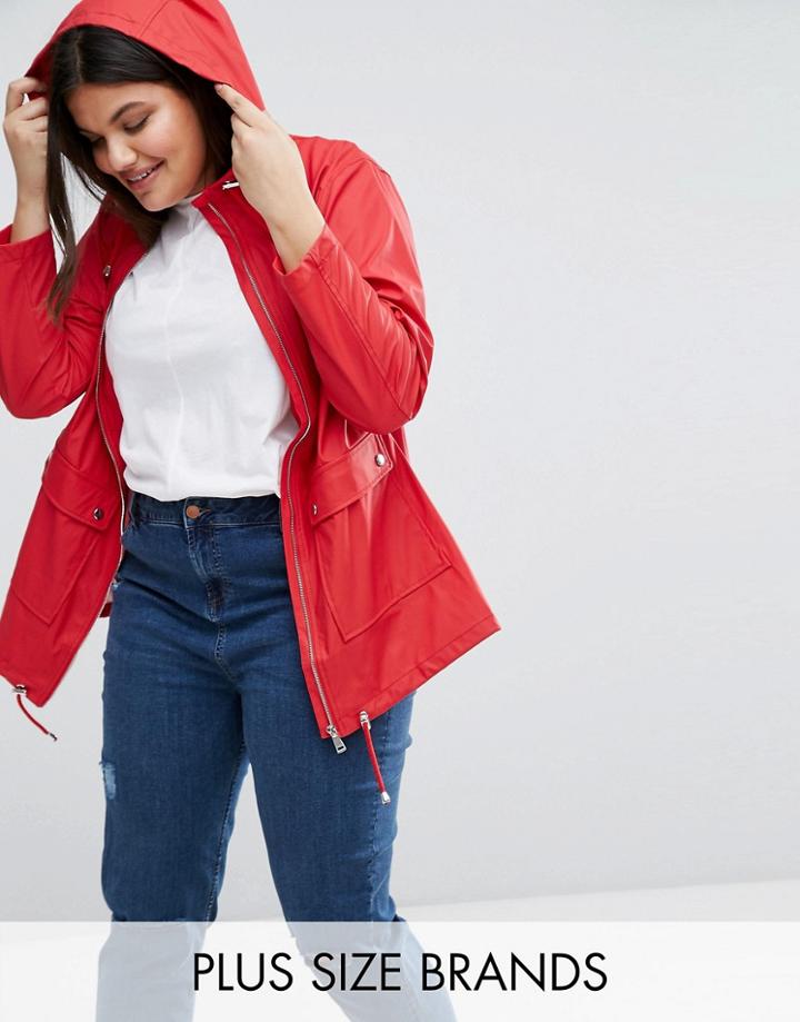 New Look Plus Matte Anorak - Red