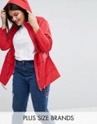 New Look Plus Matte Anorak - Red