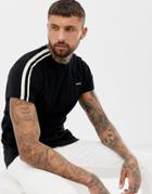 Religion Muscle Fit T-shirt With Taping - Black