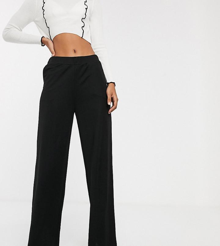 Noisy May Tall Wide Leg Pants In Black
