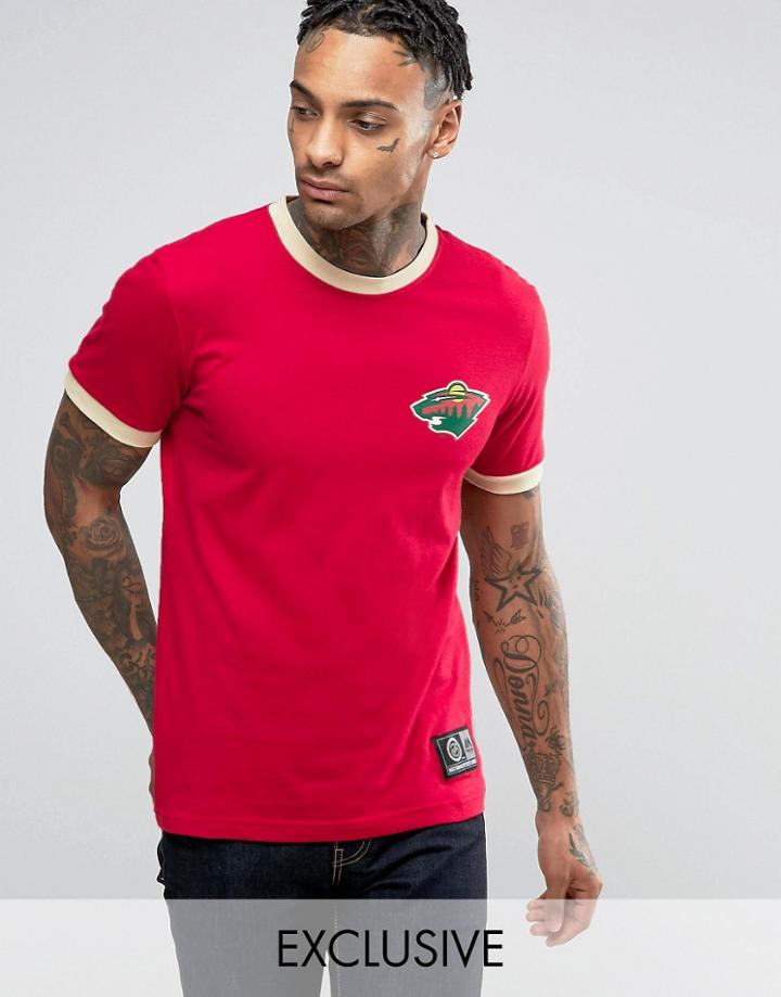 Majestic Minnesota Wild Longline Ringer T-shirt Exclusive To Asos - Re