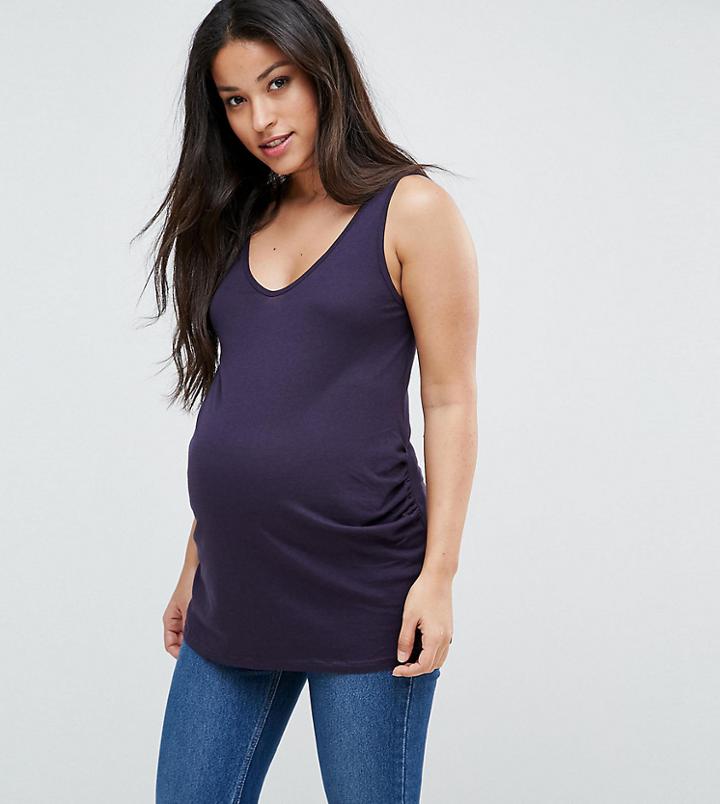 New Look Maternity Voop Tank - Navy