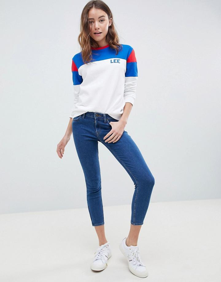 Lee Scarlett Cropped Skinny Jeans - Blue