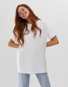 Stradivarius Oversized T Shirt In White - White