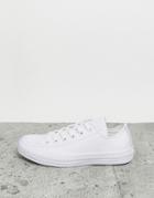 Converse Chuck Taylor All Star Ox Leather Sneakers In White Mono