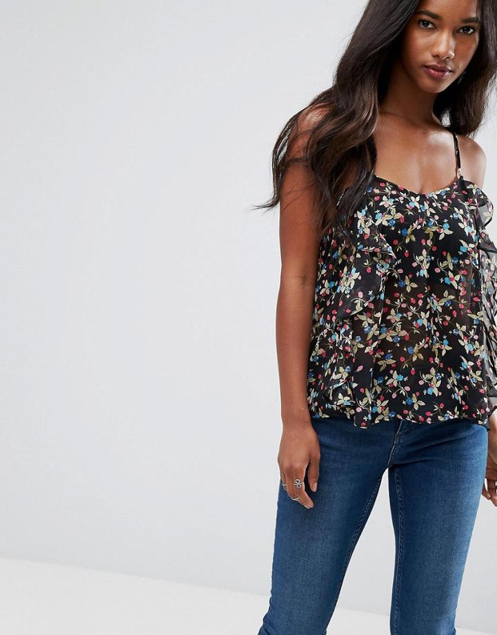 Unique 21 Ditzy Floral Double Strap Cami Top - Multi