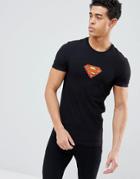 Asos Design Superman Muscle T-shirt - Black