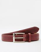British Belt Company Leather Belt - Red