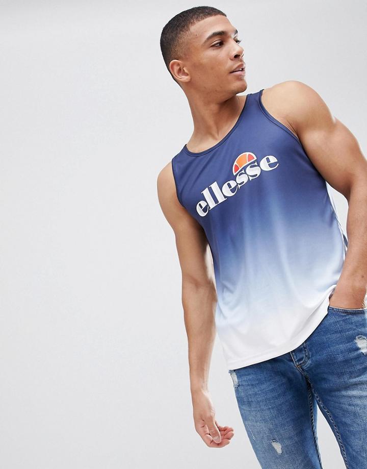 Ellesse Figueral Dip Fade Tank In Navy - Navy