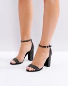 New Look Diamant Barely There Heeled Sandal - Black
