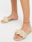 Asos Design Jackfruit Braided Espadrilles In Natural-neutral