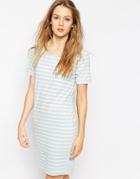 B.young Sasha Striped T-shirt Dress - Blue