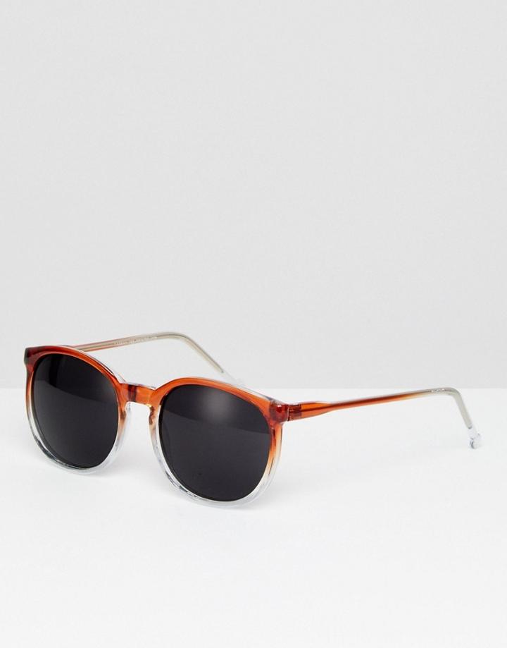 Reclaimed Vintage Inspired Round Sunglasses In Brown - Brown