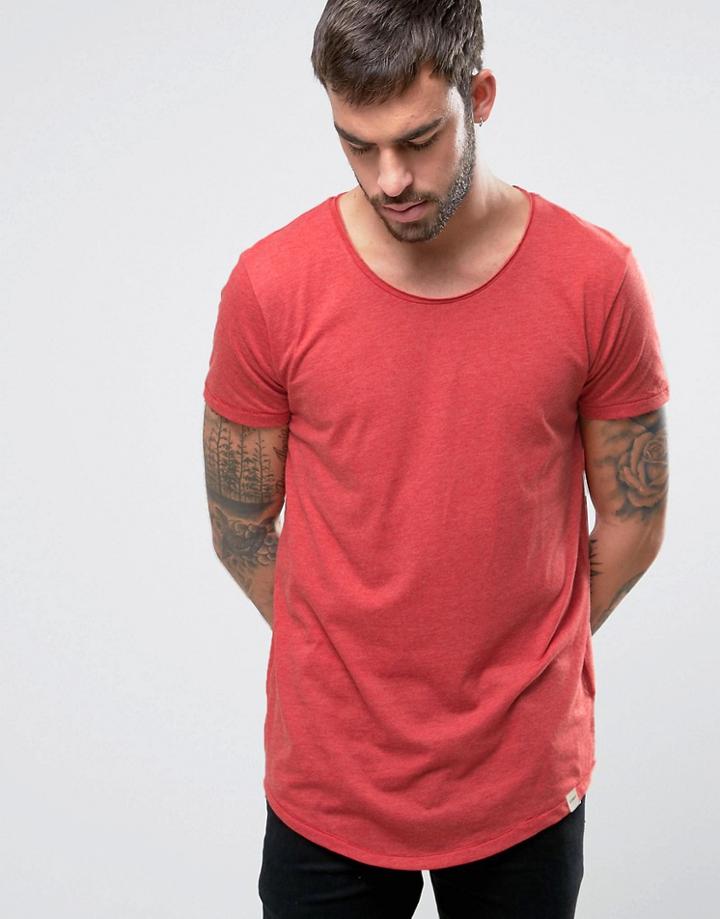 Lee Shaped T-shirt Melange Jersey - Red
