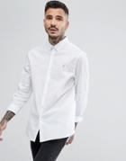 Farah Libbert Slim Fit Poplin Weave Shirt In White - White