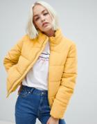 Pull & Bear Cordruoy Padded Jacket In Yellow - Yellow