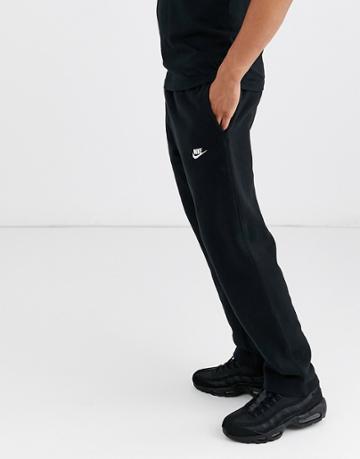 Nike Club Fleece Open Hem Sweatpant In Black