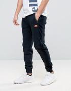 Ellesse Skinny Joggers With Velour Panel - Black