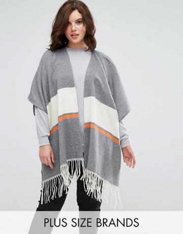 Elvi Gray Poncho - Gray