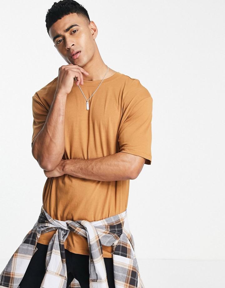 Only & Sons Relaxed T-shirt In Light Brown