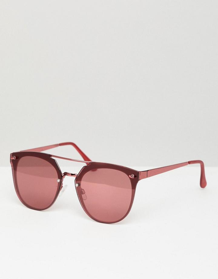 Aldo Brow Bar Cat Eye Sunglasses In Red - Red