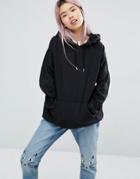 Monki Oversized Hooded Sweat - Black