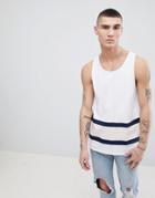 Another Influence Bottom Color Block Tank - White