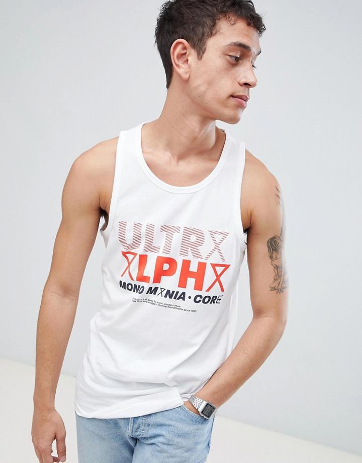 Jack & Jones Core Tank With Graphic - White