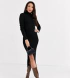 Y.a.s Tall Sibirella Long Sleeve Sweater Dress-black
