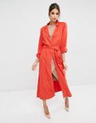 Kendall + Kylie Duster Coat - Orange