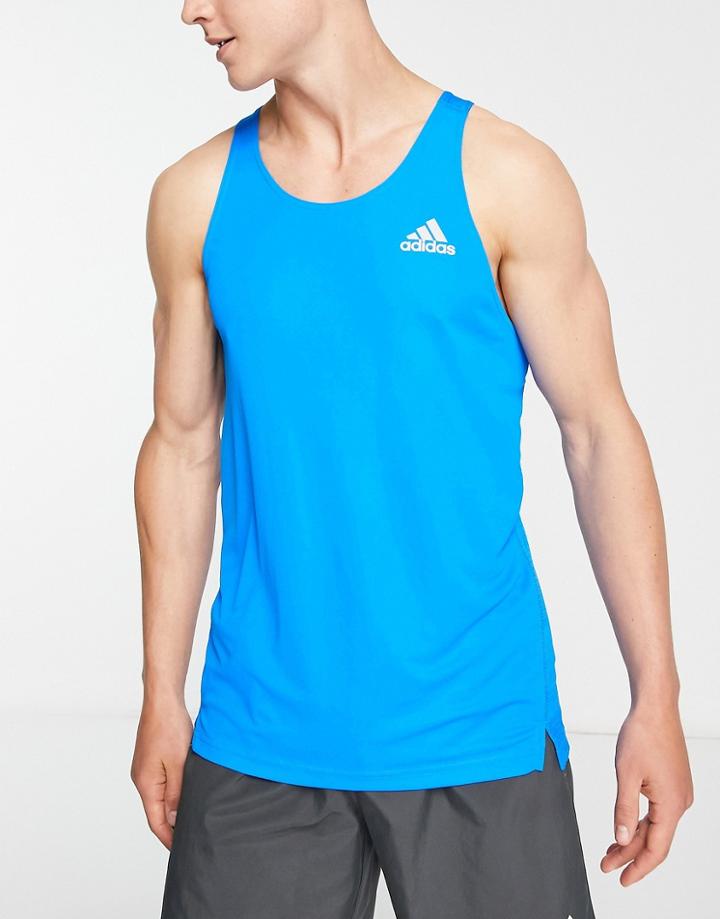 Adidas Running Own The Run Tank Top In Blue
