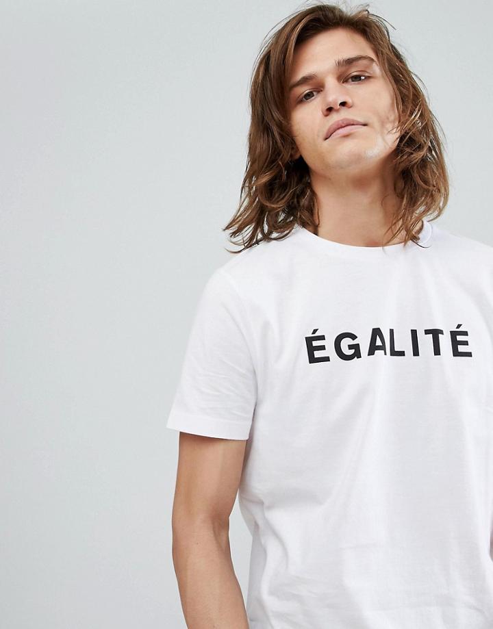 Asos T-shirt In White With Galit Print - White