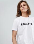 Asos T-shirt In White With Galit Print - White