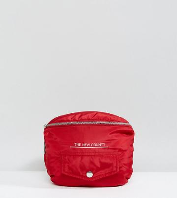 The New County Oversized Puffer Fanny Pack In Red - Red