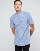 Lambretta Check Shirt With Shorts Sleeves - Navy