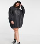 Asos Design Curve Oversized Sweat Dress With Mystic Embellishment In Black