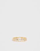 Asos Design Thumb Ring In Fine Curb Chain Design In Gold Tone - Gold