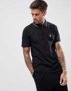 Luke Sport Mead Short Sleeve Polo Shirt In Black - Black