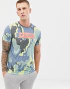 Jack And Jones Originals Camo Print Tee - Green