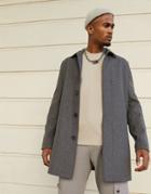 Asos Design Wool Mix Coat In Light Gray