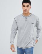 New Look Long Sleeve T-shirt With Paris Embroidery In Gray - Gray
