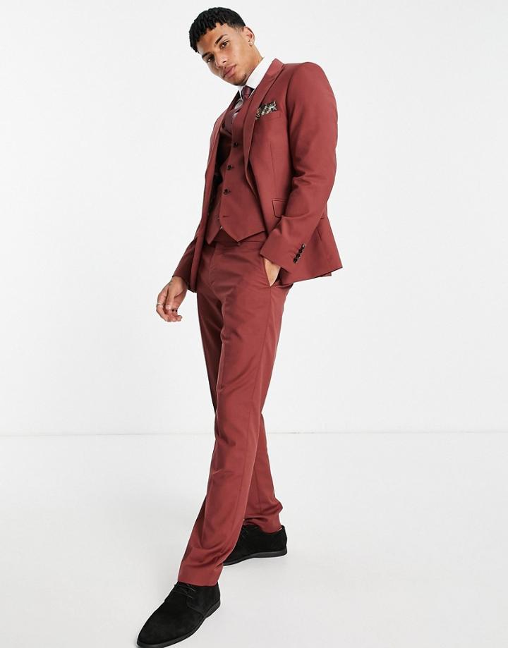 Harry Brown Skinny Fit Stretch Plain Suit Pants