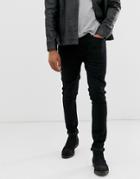 Asos Design 12.5oz Super Skinny Jeans In Black - Black