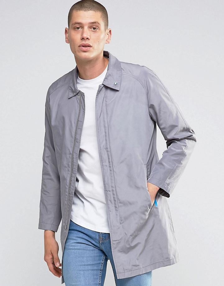 Ellesse Italia Overcoat With Zip - Gray