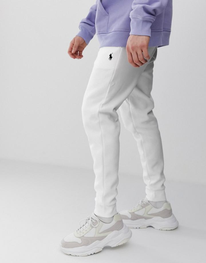 Polo Ralph Lauren Player Logo Double Tech Cuffed Sweatpants In White