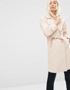 Asos Bonded Trench - Nude