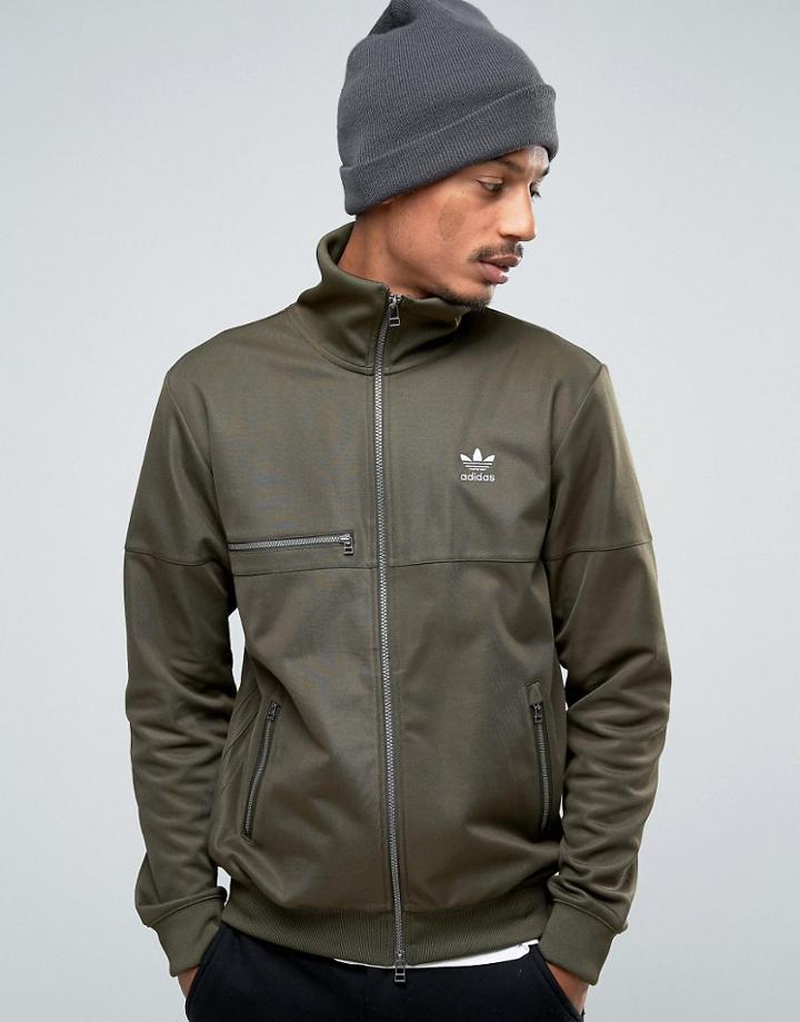 Adidas Originals Fallen Future Sweat In Khaki Bq4468 - Green